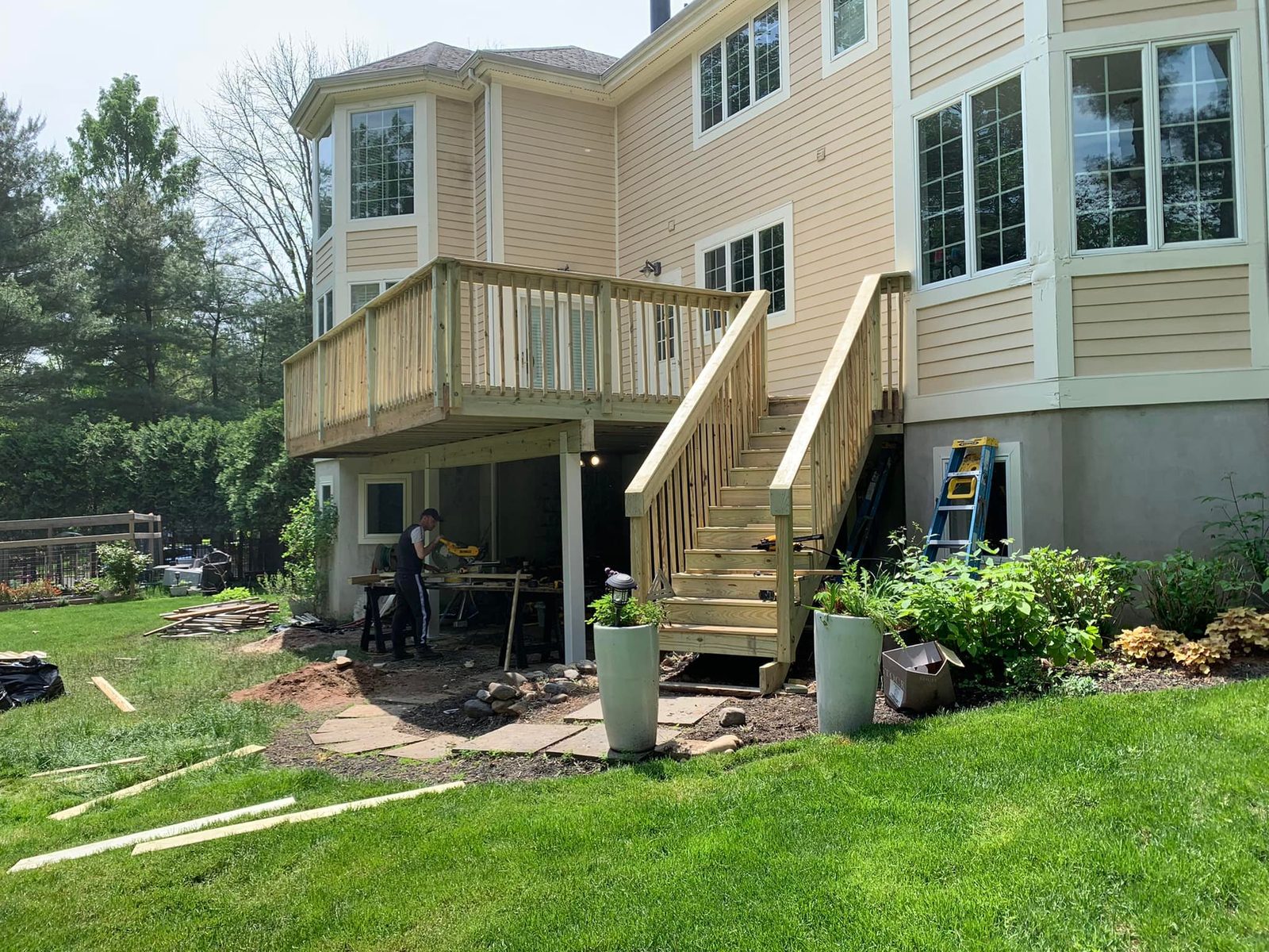 New deck and staircase